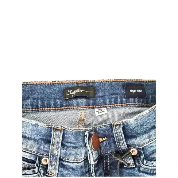 Supplies x Union Bay Maren High Rise Distressed Slim Straight Jeans sz 2P - Picture 4 of 13